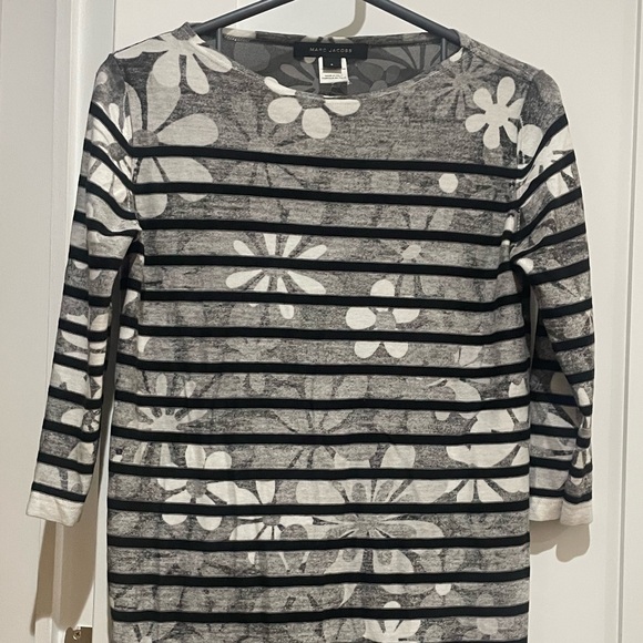 Marc Jacobs Striped Flower Shift Dress (Size S) EUC - Picture 5 of 12